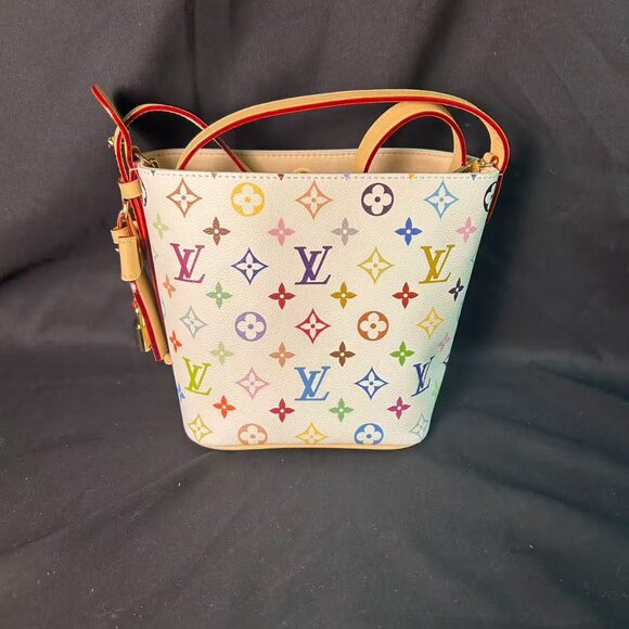 Louis Vuitton x TM Multicolor Monogram Shoulder Bag – White Canvas, Pre-Owned - Picture 3 of 16
